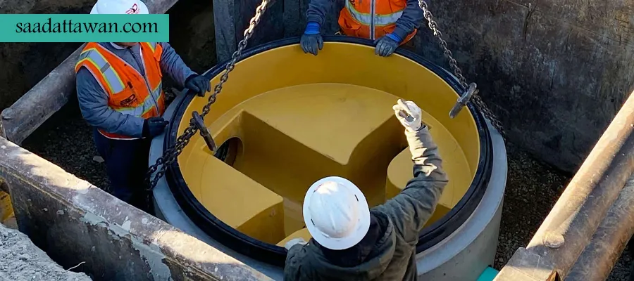 نصب منهول فاضلاب شهری