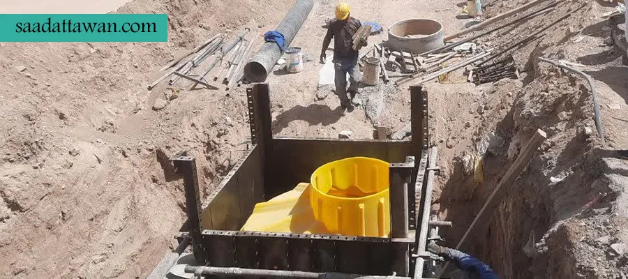 نصب منهول پروژه آب و فاضلاب