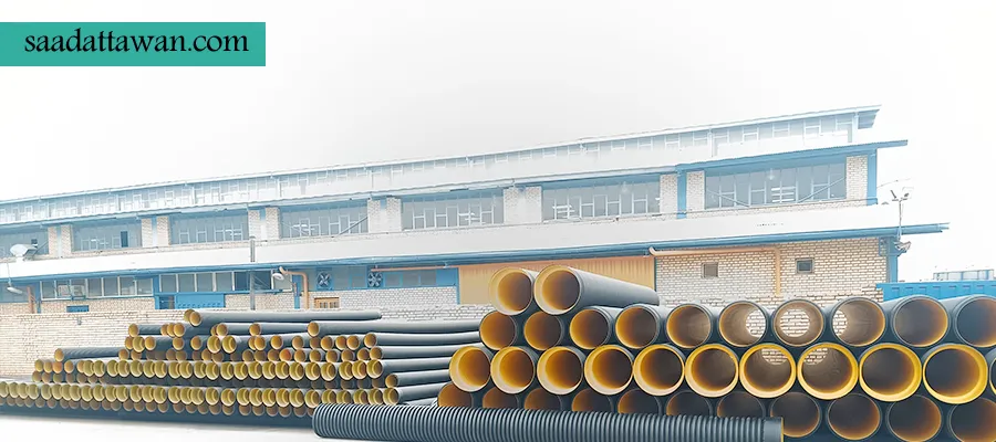 لوله پلی اتیلن کاروگیت دار سعادت توان بسپار