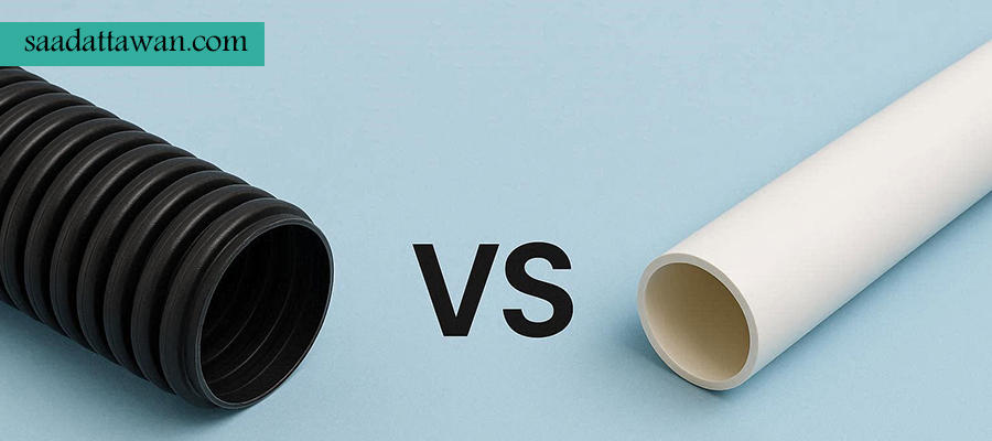 مقایسه لوله کاروگیت با لوله PVC؛ کدام گزینه برای فاضلاب بهتر است؟ مقایسه لوله کاروگیت با لوله PVC؛ کدام گزینه برای فاضلاب بهتر است؟